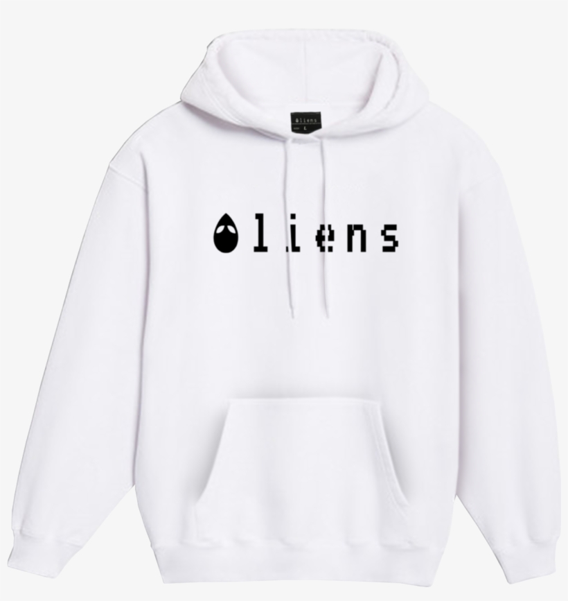 Image Of Aliens White Hoodie - Distrikt Norrebro Hoodie Wit, transparent png #8614931