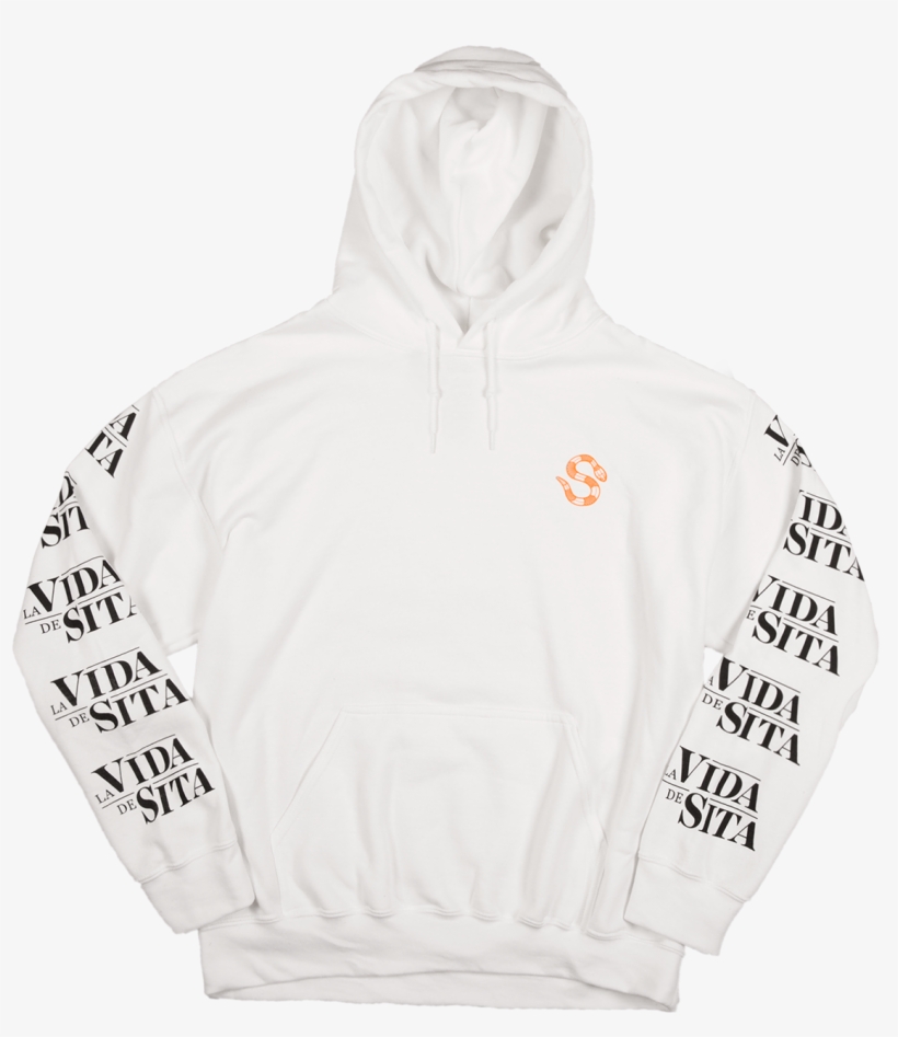 La Vida De Sita White Hoodie - Hoodie, transparent png #8615003