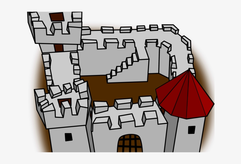 Fortress Clipart Medieval Castle Wall - Castle Clip Art, transparent png #8616003