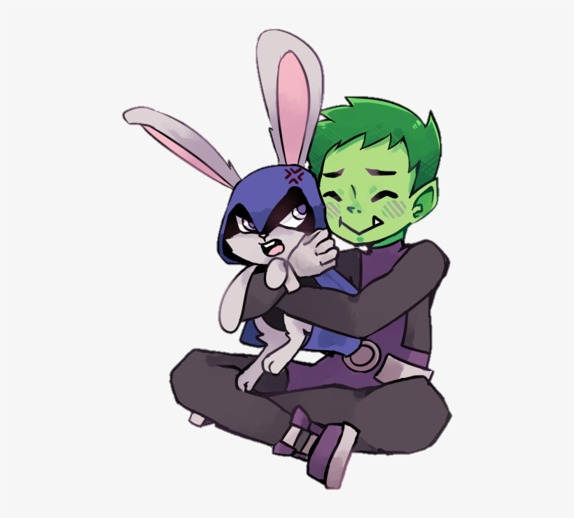 Beast Boy Clipart Transparent Background - Raven And Beast Boy Bunny, transparent png #8616164