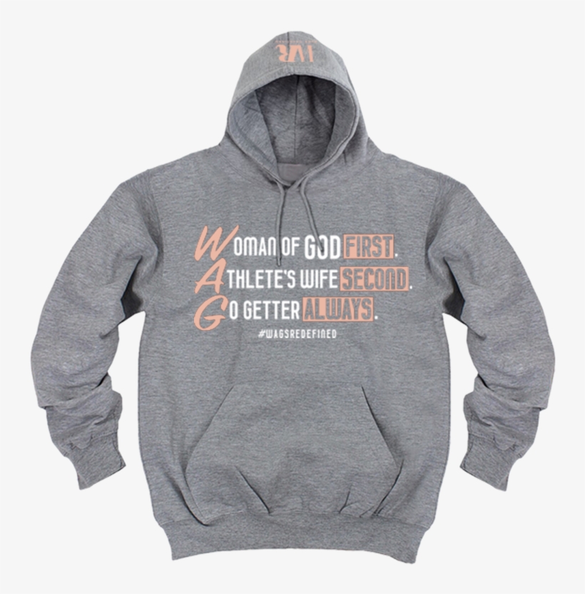 Wags Grey Pink White Hoodie, transparent png #8616308