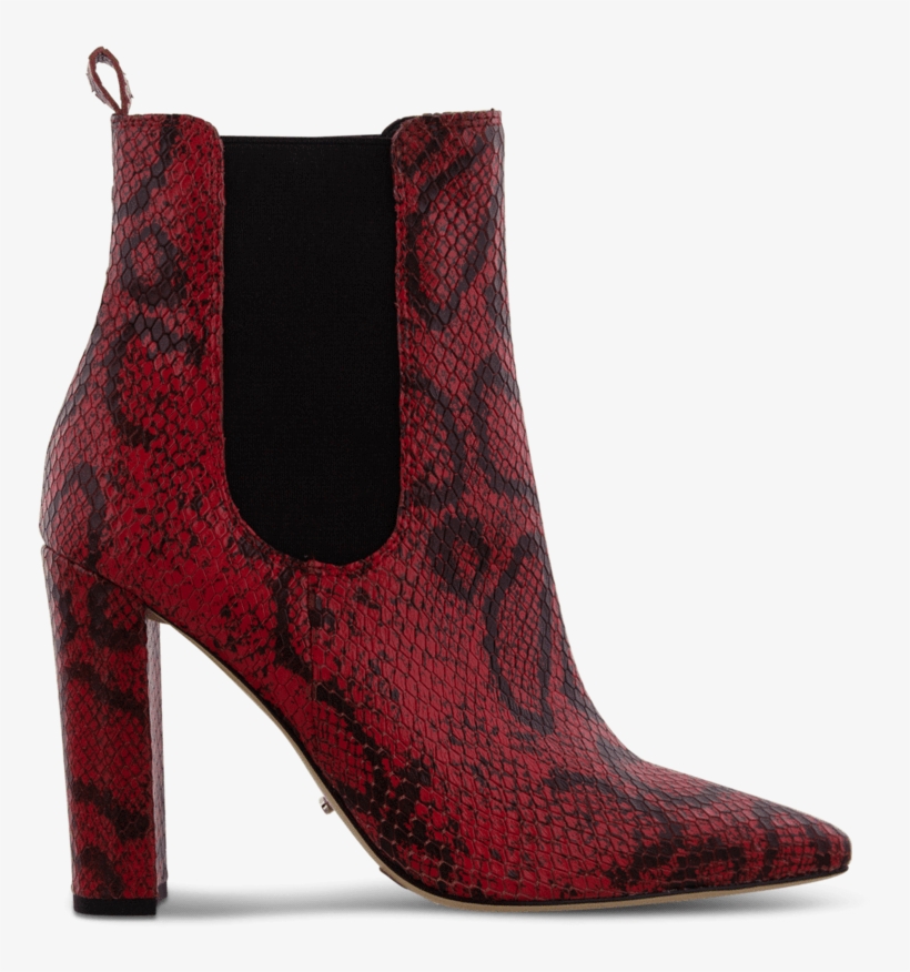 Lavida Red Black Snake Default - Chelsea Boot, transparent png #8616459