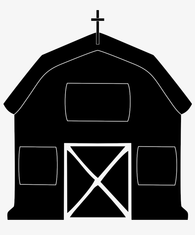 Church Black Icon Image - Lettering Of Word Farmer, transparent png #8616465