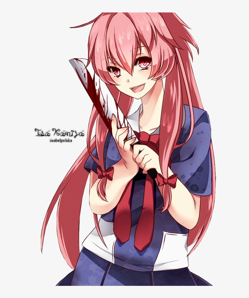 Mirai Nikki Yuno Gasai Yandere, transparent png #8617032