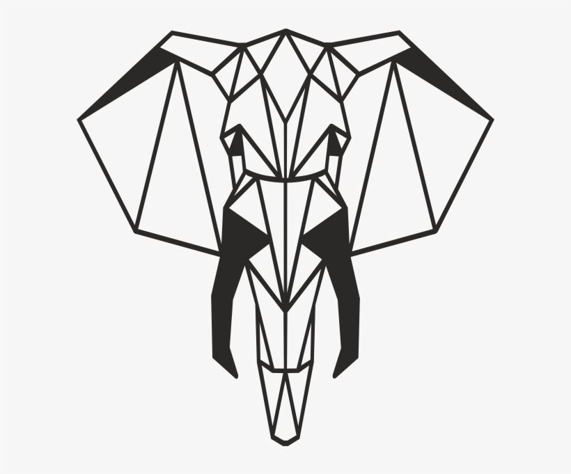 Metal Elephant Head Wall Art Decor Portrait - Sketch, transparent png #8617593