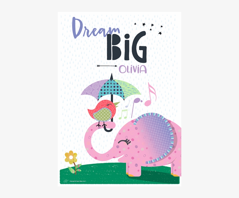 Dream Big Olivia Name Print - Nursery, transparent png #8617785