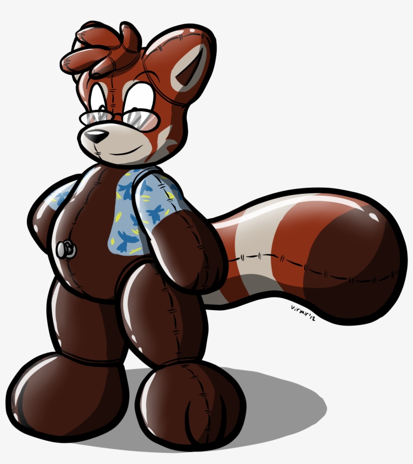 Red Panda Pooltoy - Cartoon, transparent png #8619255