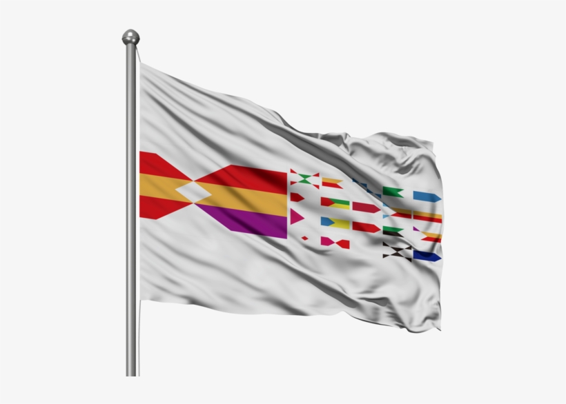 Spanish Federation Flag Concept - Blank Waving Flag Template, transparent png #8619391