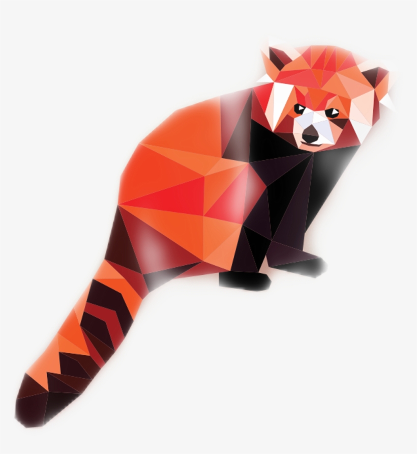 Red Panda Holographic Sticker Redpanda @hogwartsfandom - Low Poly Red Panda, transparent png #8620025