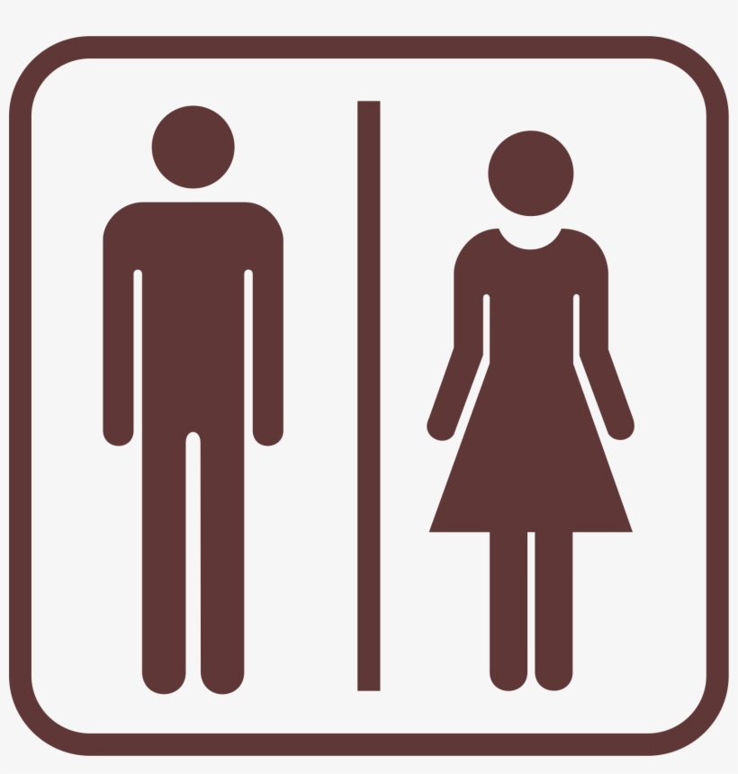 Public Toilet Female Mark - Bathroom Male Symbol, transparent png #8620392