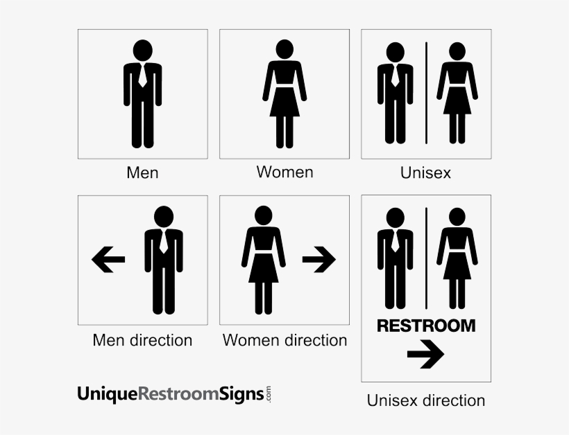 Bathroom Sign Template - Sign, transparent png #8620426