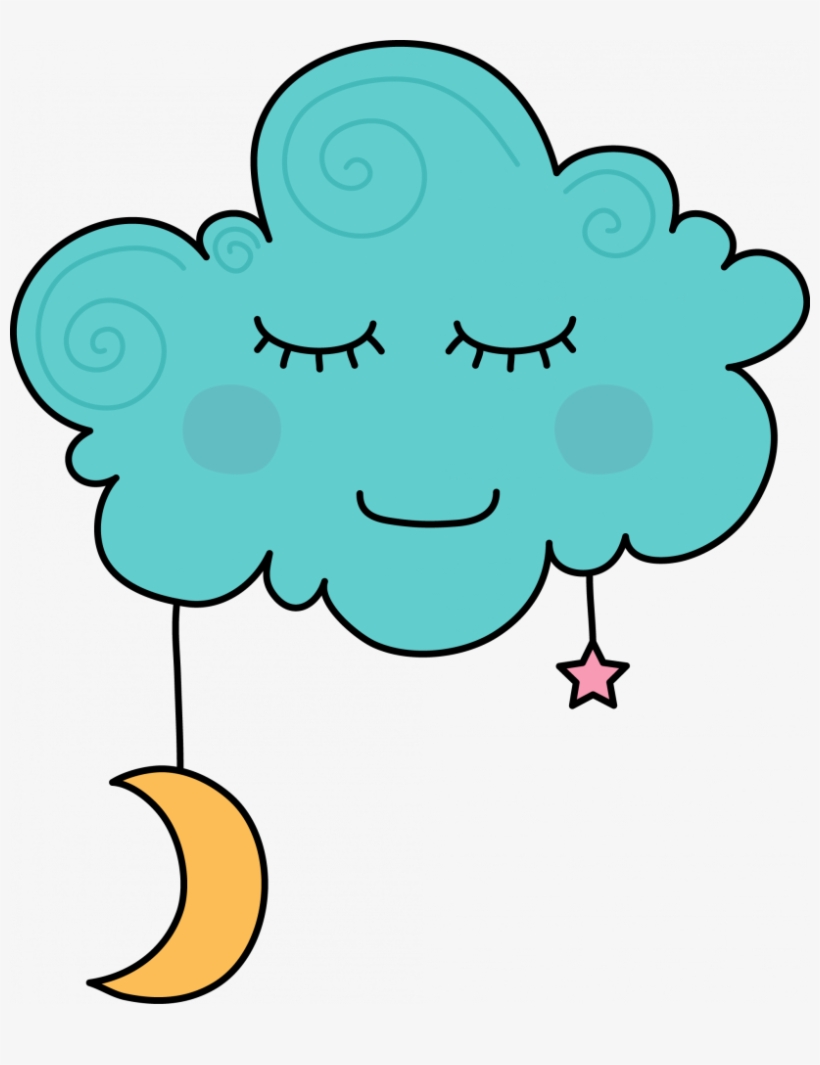 Dreaming Clipart Cloud Cartoon - Sleeping Clouds Clipart, transparent png #8621020