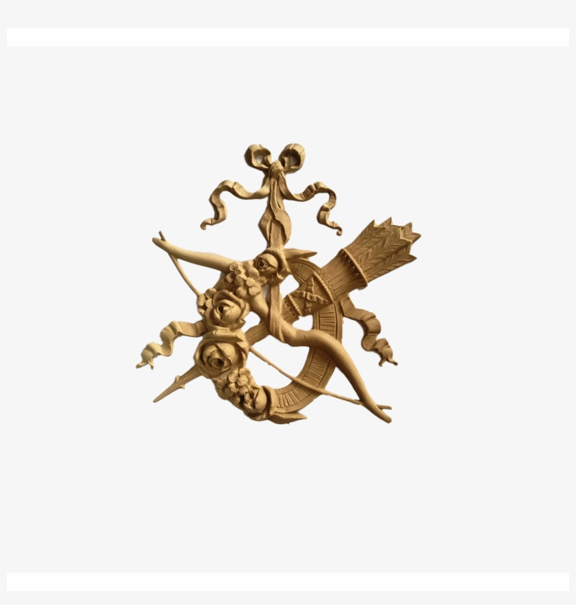 Bow And Sheath Wreath - Bronze, transparent png #8621141