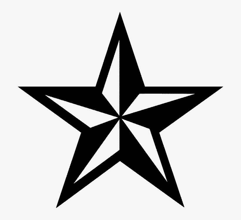 An Idea For A Black Tattoo With A Big Black Star, transparent png #8621173