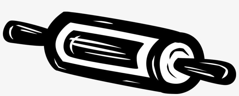 Vector Illustration Of Kitchen Baking Rolling Pin Shapes - Emblem, transparent png #8622041
