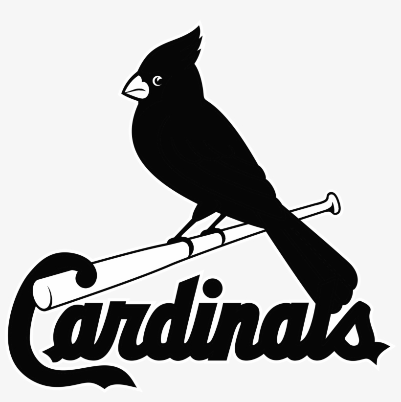 Louis Cardinals Logo Black - St Louis Cardinals Black, transparent png #8622177