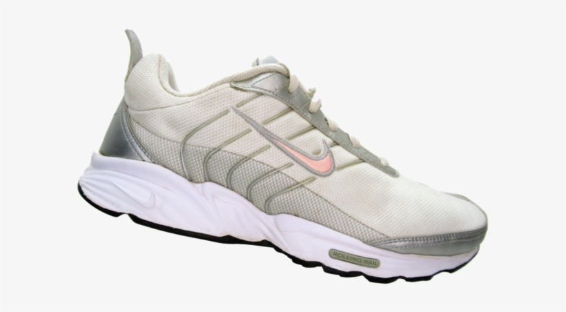Nike View Ii Off White Gray Pink Logo Rolling Rail - Running Shoe, transparent png #8622524