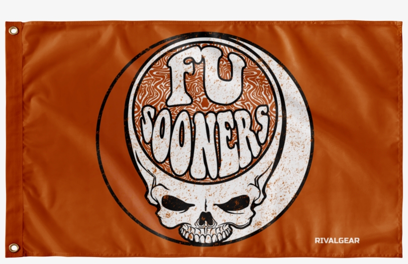 Texas Longhorns One-sided Wall Flag, Fu Sooners Skull - Flag, transparent png #8623537
