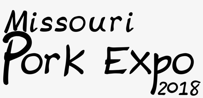 2018 Generic Mo Pork Expo Logo Black - Calligraphy, transparent png #8623576
