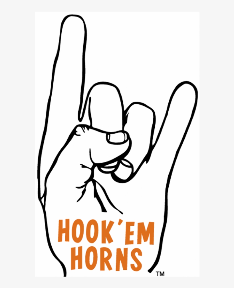 Texas Longhorns Iron On Stickers And Peel-off Decals - Hook Em Horns Clipart, transparent png #8623726