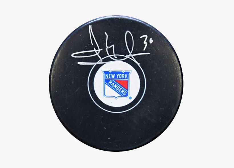 Henrik Lundqvist Signed New York Rangers Hockey Puck - New York Rangers, transparent png #8623836