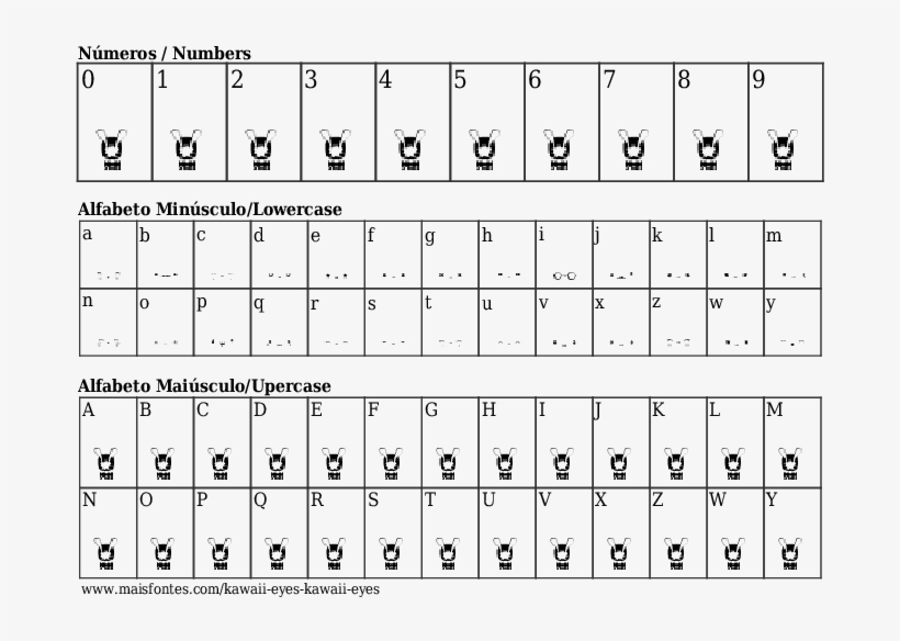 Detalhes Da Fonte Kawaii Eyes Kawaii Eyes - Kruti Dev 011 Font, transparent png #8625651