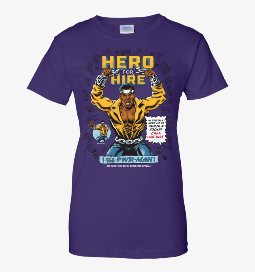 Hero For Hire Luke Cage T Shirt & Hoodie - Ikke Snakk Til Meg Jeg Teller, transparent png #8625656