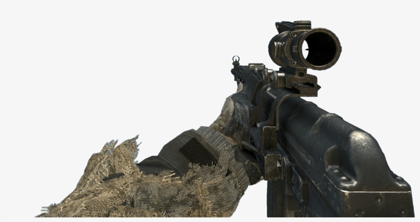 Modern Warfare A With Acog Sight Pictures And Ideas - Sniper Rifle, transparent png #8625898