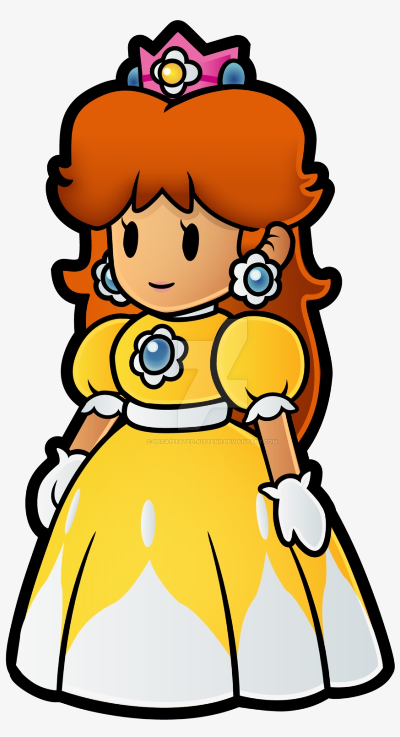 Paper Princess Daisy Coloring Pages - Super Paper Mario Daisy, transparent png #8626277