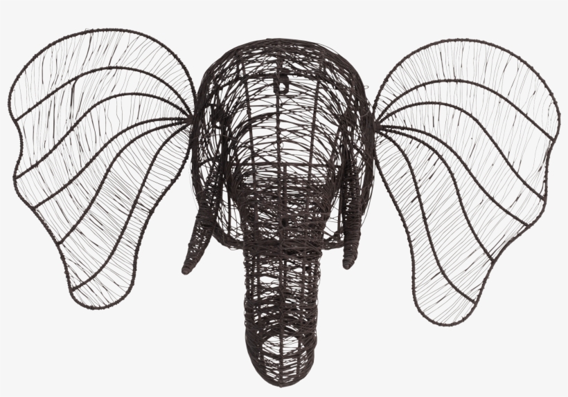 Nkuku Eko Wire Elephant Head, transparent png #8626602