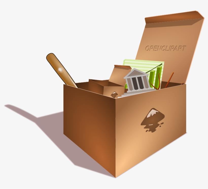 Free Clipart - Box With Materials Clipart, transparent png #8627656