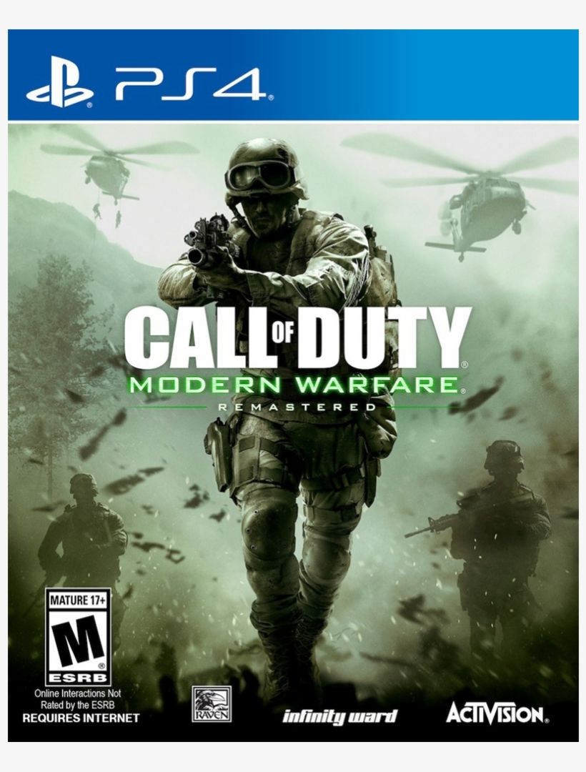 Call Of Duty Modern Warfare Remastered Playstation - Ps4 Game Call Of Duty, transparent png #8628589