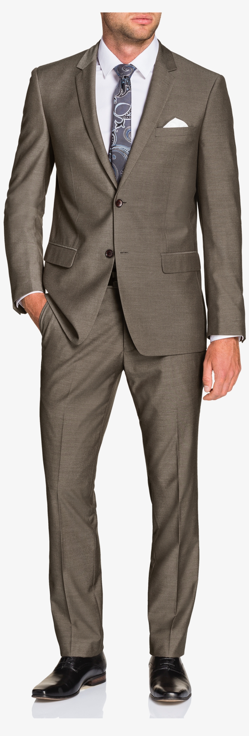 Mocha Falco 2 Button Suit - Bangladeshi Men In Suit, transparent png #8628704