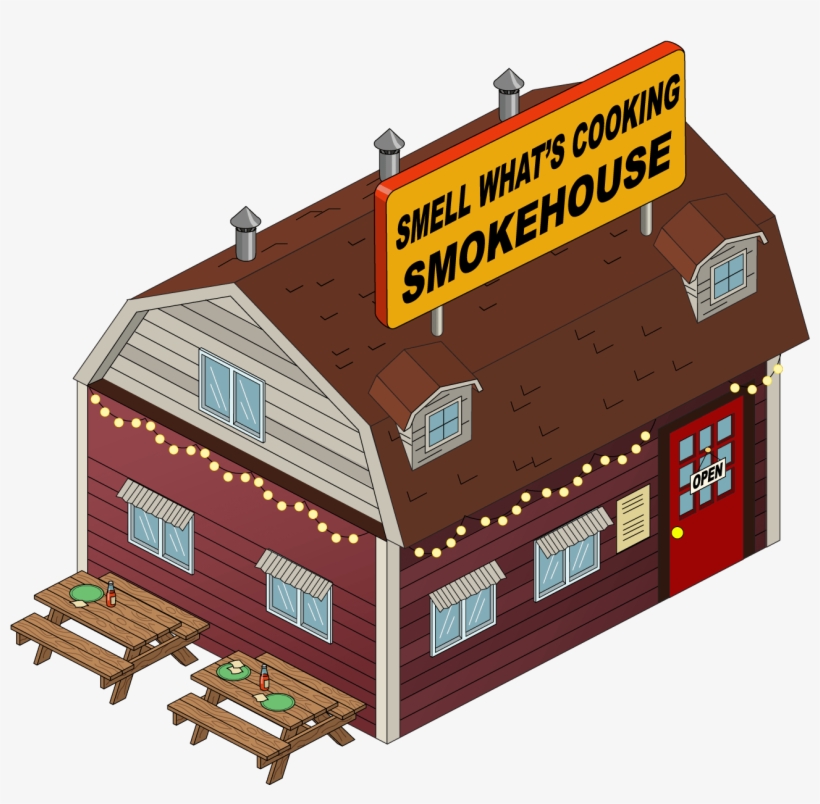 "smell ' Cooking" Smokehouse Family Guy Quest - House, transparent png #8628712
