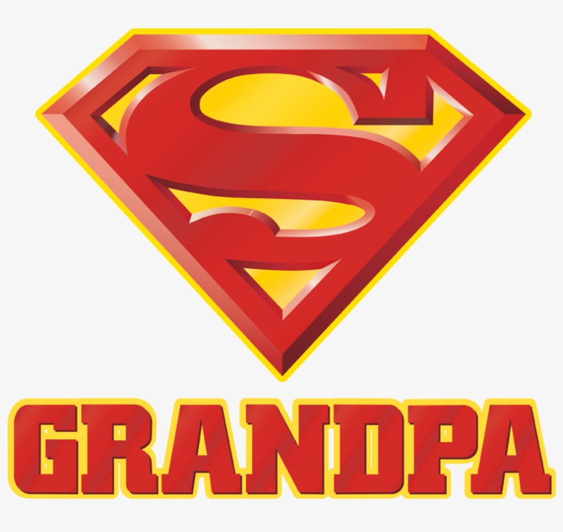 Superman Super Grandpa Men's Long Sleeve T-shirt - Superman Logo, transparent png #8628838