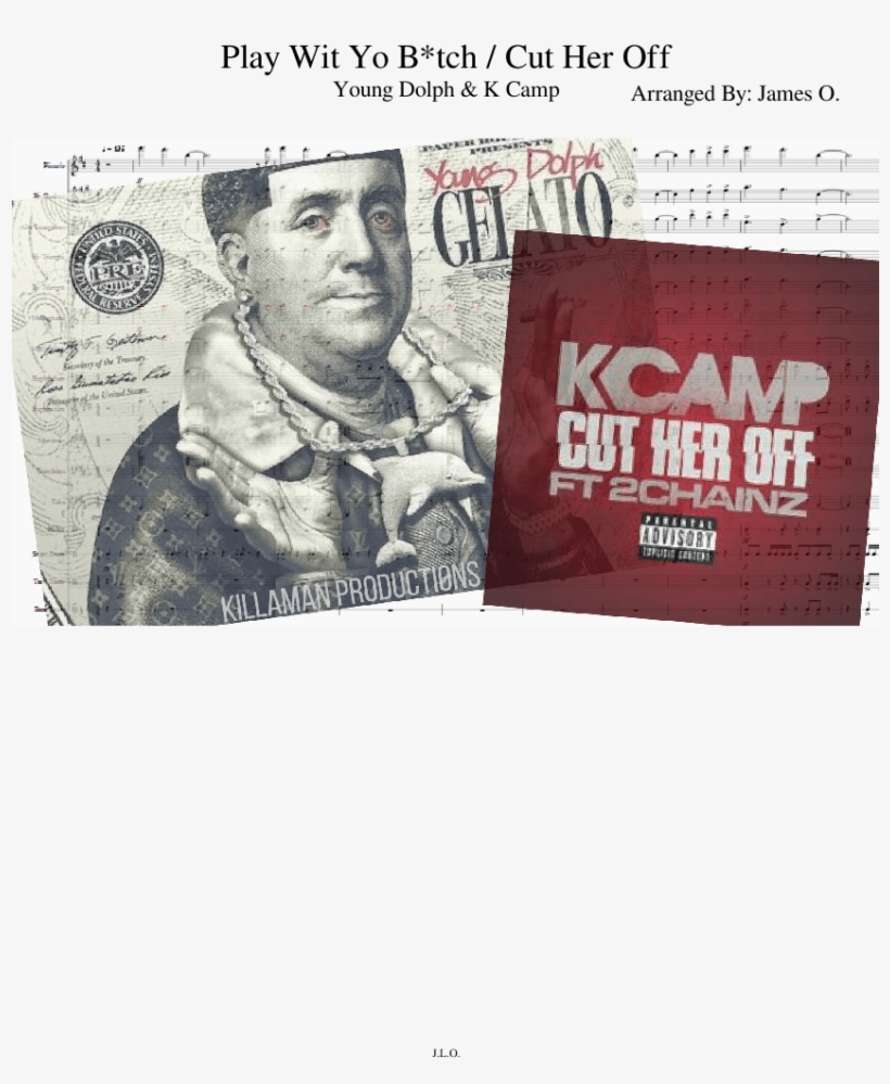 Play Wit Yo B*tch / Cut Her Off Sheet Music For Clarinet, - Young Dolph X Wiz Khalifa On The River, transparent png #8629350
