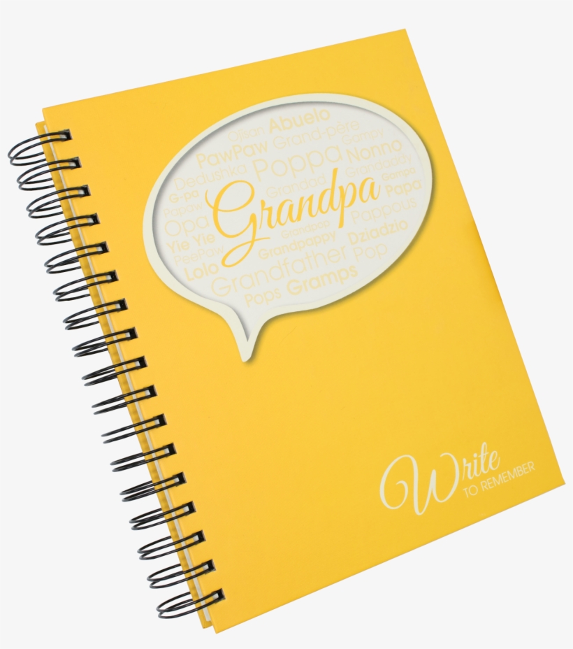 Write To Remember Grandpa Interview Journal - Sketch Pad, transparent png #8629388