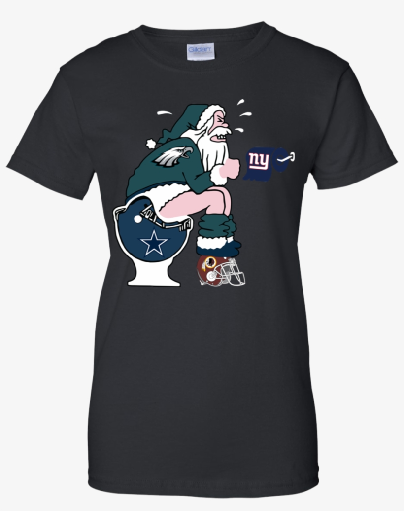 Philadelphia Eagles Santa Cowboys Toilet Redskins Helmet - Two Lost Souls Swimming In A Fishbowl T Shirt, transparent png #8630387