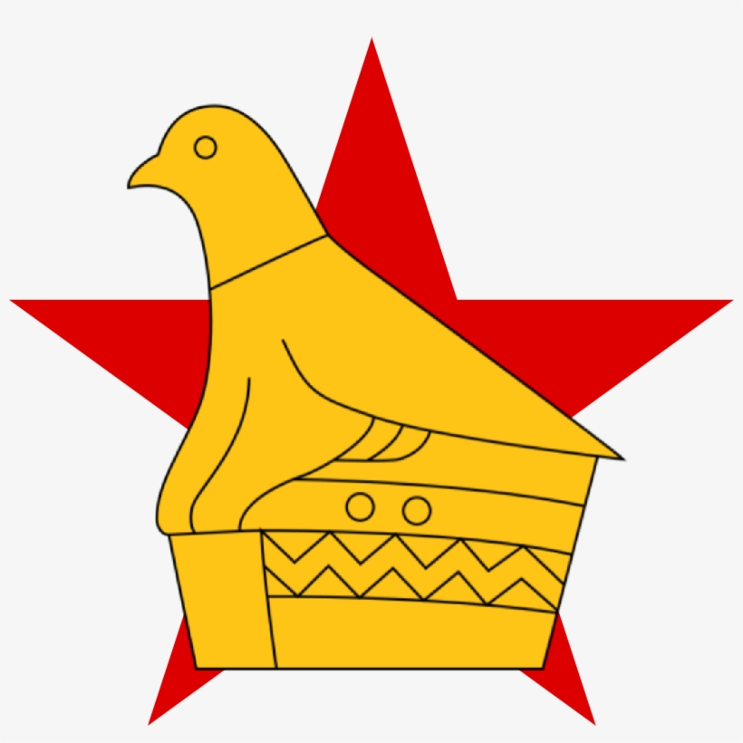 Star With Zimbabwe Bird - Zimbabwe Flag Emoji, transparent png #8630397