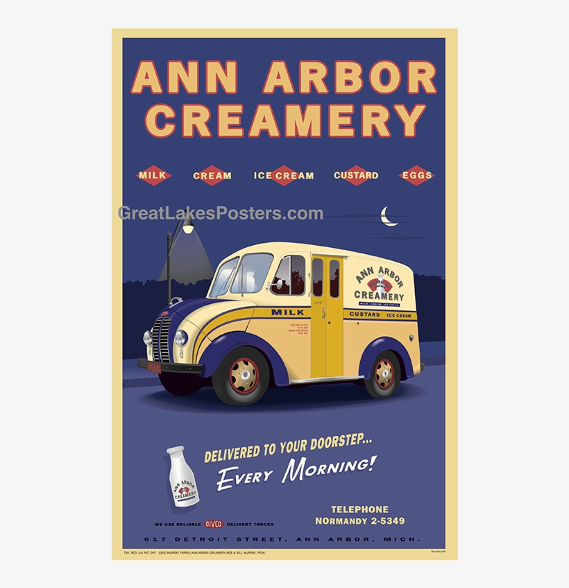 Great Lakes Posters Ann Arbor Creamery Poster - Poster, transparent png #8631011