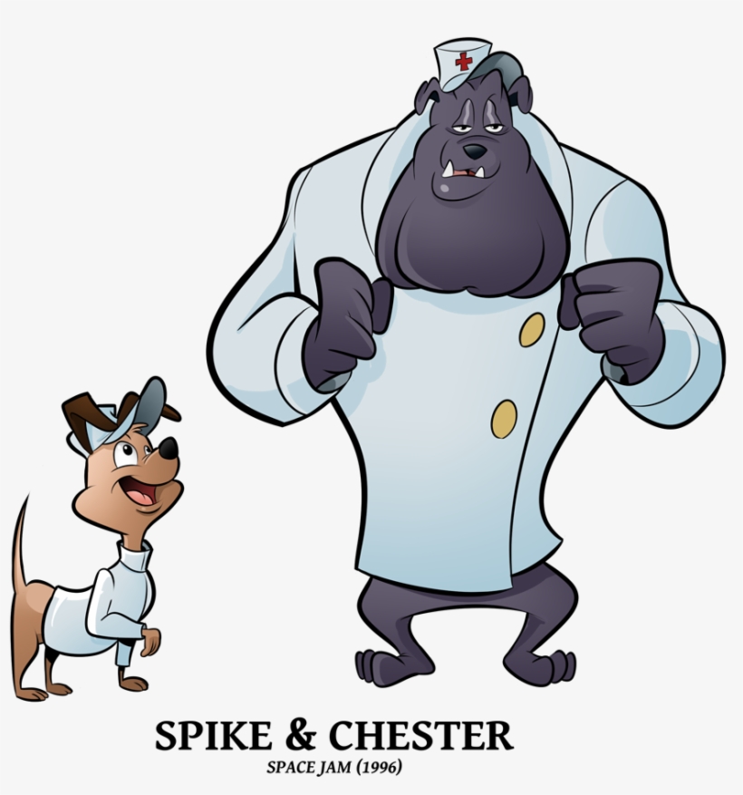 Road To Draft Special Spike Chester Boscoloandrea Png - Space Jam Spike And Chester, transparent png #8631315