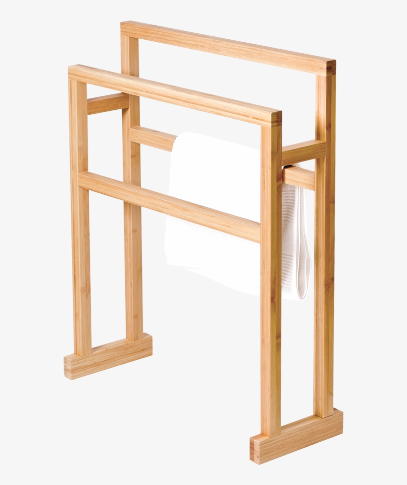 Large Towel Rail Mezza Bamboo - Stojak Na Ręczniki Drewniany, transparent png #8631823