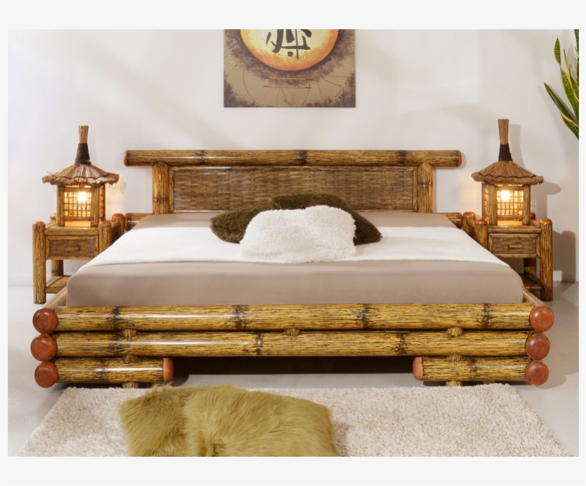 Bamboo Bed King - Bamboo Bed, transparent png #8632311