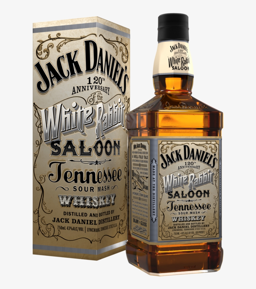 Jack Daniels White Rabbit Saloon Bottle - Jack Daniels White Rabbit, transparent png #8632806