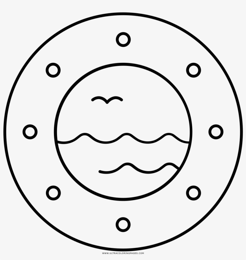 Porthole Coloring Page - Illustration, transparent png #8633013