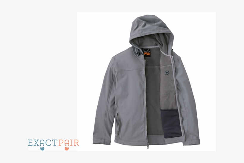 Men's Timberland Pro® Power Zip Hooded Softshell Jacket - Hood, transparent png #8633119