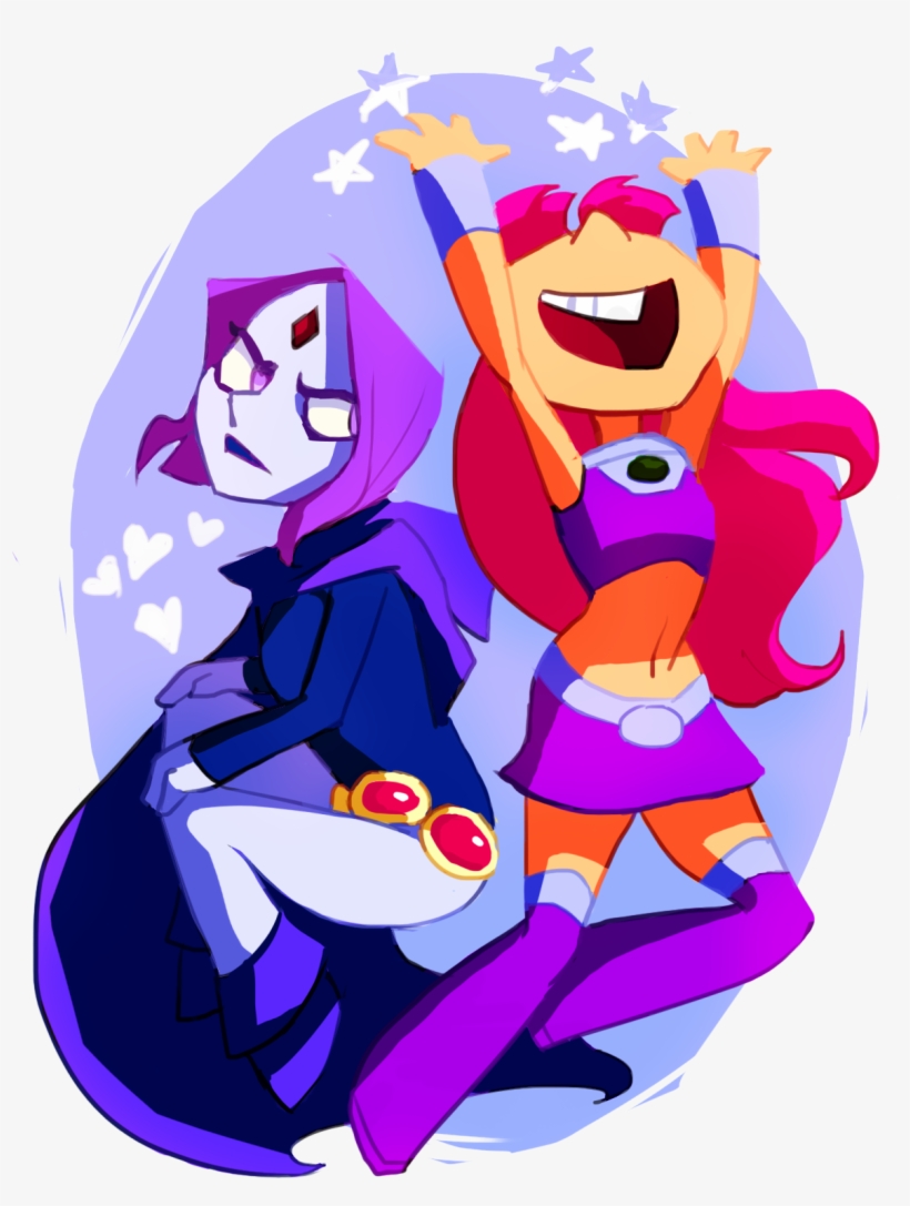 Starfire And Raven By Mewtant-30k - Teen Titans Go Starfire Fanart, transparent png #8633160