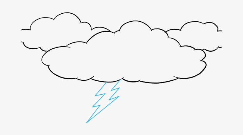 How To Draw Lightning - Easy To Draw Lightning, transparent png #8634355