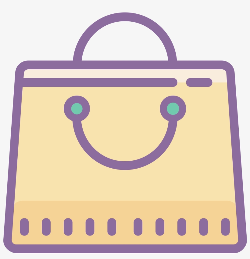 Grocery Bag Icon Png - Icon Bag Pink Png, transparent png #8634623