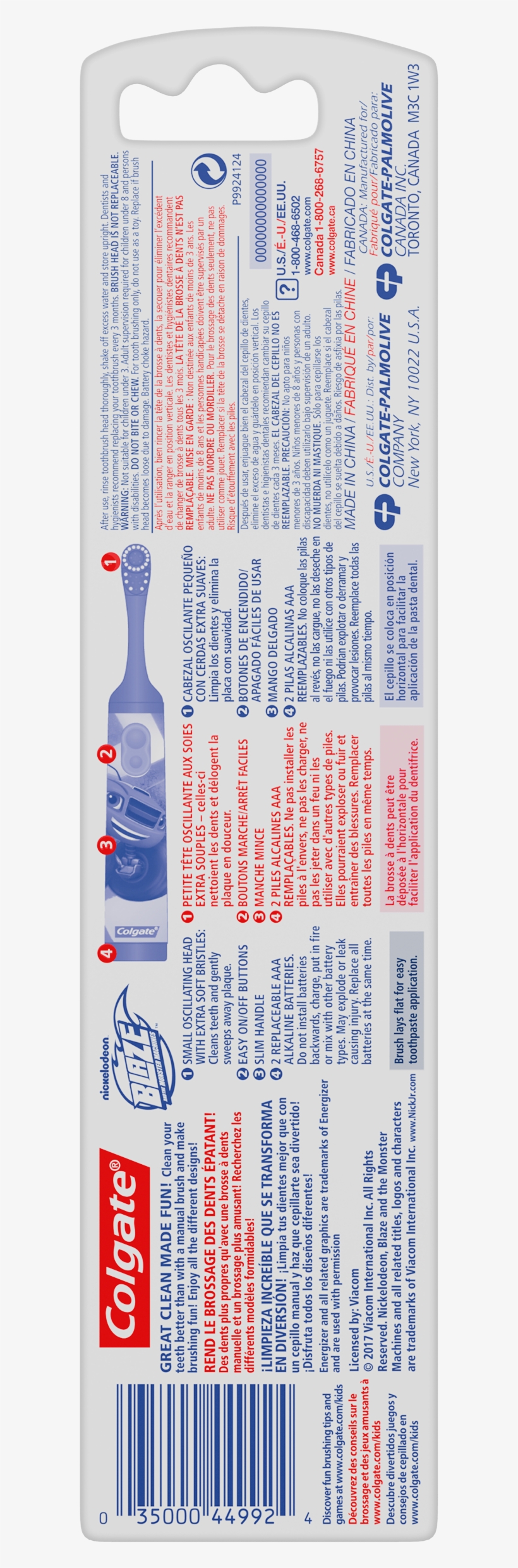 Colgate Kids Powered Toothbrush, Blaze And The Monster - Colgate, transparent png #8635083